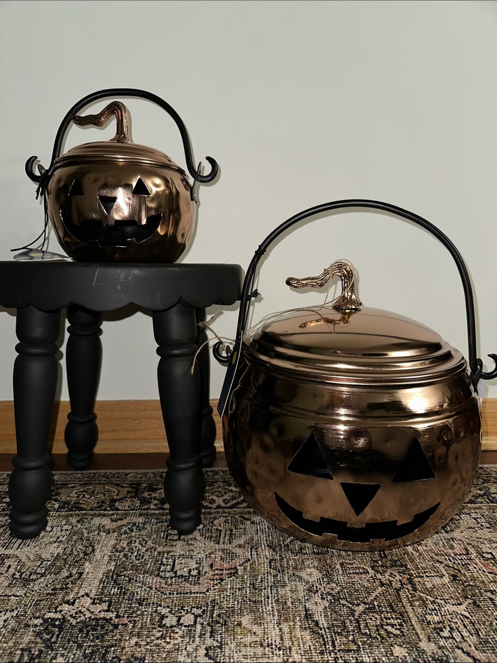 Halloween Pumpkin Candy Bucket - Metallic Copper